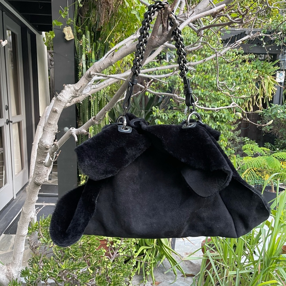 Jamin Puech Fur Handbag One Shoulder Bag Chain Po… - image 3